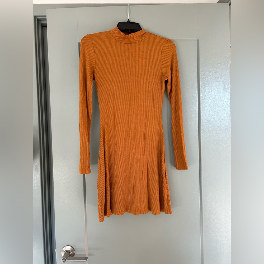 Orange/Mustard Ribbed Dress